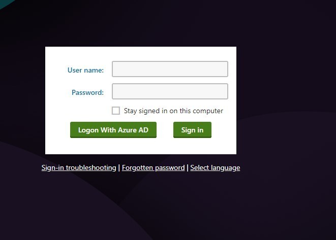 Kentico logon form with additional Azure AD logon button