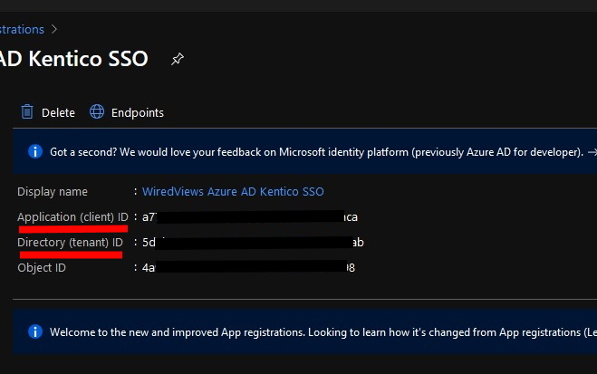 App registration properties