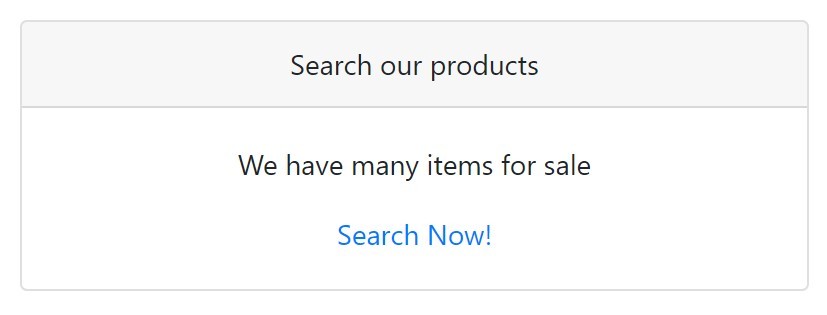 New Card Widget UI with a separate gray header containing the title, centered text and full page width
