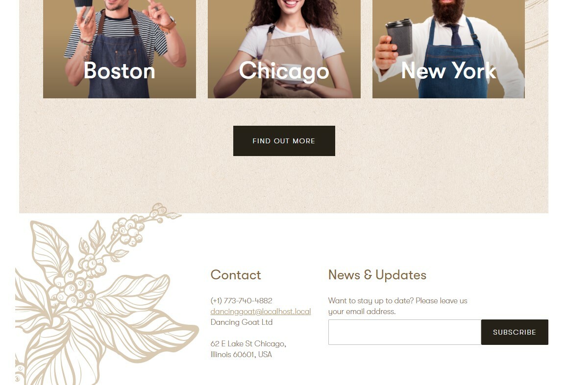 Live site with no visible unused Widgets
